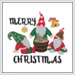 cross stitch pattern Gnome Greetings - CHRISTMAS