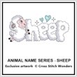 cross stitch pattern Animal Name Series - SHEEP