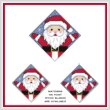 cross stitch pattern On Point Ornament - SANTA