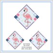 cross stitch pattern On Point Ornament - FLAMINGO